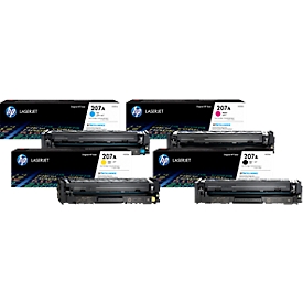 Original HP Toner 207A CMYK, Mixpack, noir, cyan, magenta, jaune
