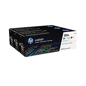Original HP Toner 305A CMY, Multipack, cyan, magenta, yellow