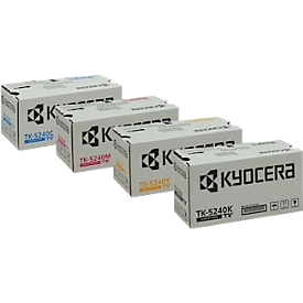 Original Kyocera Toner Komplettset TK-5240, bis zu 3000/4000 Seiten, CMYK