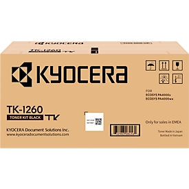 Original Kyocera Toner TK-1260, Kapazität ca. 10000 Seiten, Einzelpack, schwarz