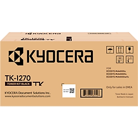 Original Kyocera Toner TK-1270, Kapazität ca. 10000 Seiten, Einzelpack, schwarz