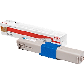 Original Oki Toner 44973535, single pack, cyan