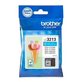 Originele Brother inktcartridge LC-3213C, enkele verpakking, cyaan