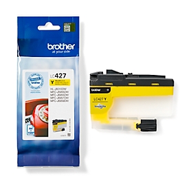 Originele Brother inktcartridge LC-427Y, één verpakking, geel