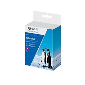 Originele G&amp;G inktcartridge GB-001M, voor etiketteerapparaat MP001, 42 ml waterbestendige inkt, enkele verpakking, magenta