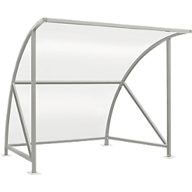 Outdoor shelter system Bamberg model, transparent, W 2040 mm, galvanised