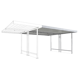 Outdoor shelter system Leipzig model, double sided, add-on unit, W 4300 mm, galvanised