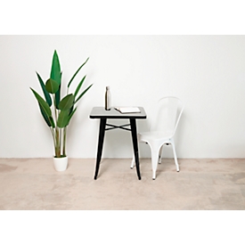 Outdoor-Tisch meet® by Paperflow URBAN, quadratisch, B 600 x H 730 mm, Stahl verzinkt, weiß-weiß