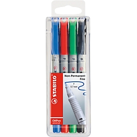 Overhead marker OHPen universal, niet-permanent - in etui met 4 stuks, 0,7 mm