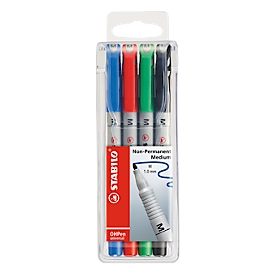 Overhead marker OHPen universal, niet-permanent - in etui met 4 stuks, 1,0 mm