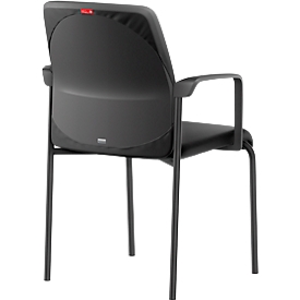 Overtrekset C, voor bezoekersstoelen, antimicrobieel, afwasbaar, zwart