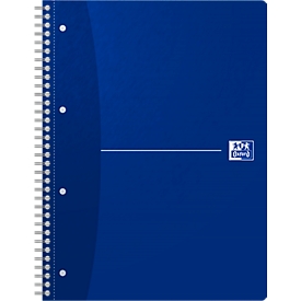 Oxford Office collegeblok, A4+, 70 vellen geruit, 5 stuks per verpakking, blauw