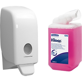 Pack éco. distributeur de savon Aquarius Kleenex® + 1 cartouche de savon moussant