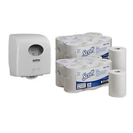 Pack éco. essuie-mains en bobine Scott Control Slim Kimberly Clark + distributeur gratuit