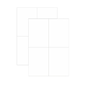 Pack éco. étiquettes multifonctionnelles universelles SCHÄFER SHOP, diff. tailles, feuilles d'impression A4, 2 x 100 feuilles, 105x148