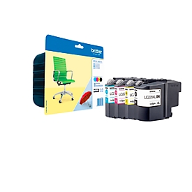 Pack économique 4 cartouches d'imprimante LC-229XLVALBPDR Brother, noir cyan, magenta, jaune