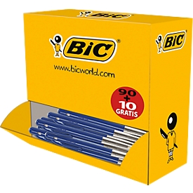 Pack économique stylos-billes M10 bleu BIC 90 + 10 GRATUITS