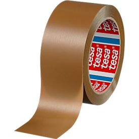 Packaging tape tesa® 4100, for medium-weight packages, can be used manually or mechanically, 6 rolls, W 50 mm x L 60 m, PVC, brown