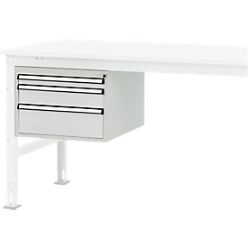 Packpool bottom drawer structure, 3 drawers, for Packpool packing table, load capacity 35 kg