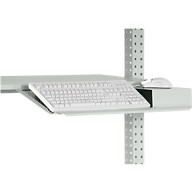 Packpool Keyboard Holder, with mousepad, with folded profile at the front, W 690 mm