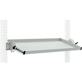 Packpool opbergconsole, kantelbaar, bruikbare diepte 345 m, draagvermogen 35 kg, breedte 1500 mm