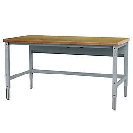 Packtisch Bedrunka+Hirth Komfort, Grundtisch, 1 Motor, elektrisch höhenverstellbar, bis 180 kg, Buche-Multiplex-Arbeitsplatte, B 1500 x T 750 mm