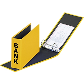 PAGNA Bankordner, PP Karton, Rückenbreite 52 mm,  DIN A6 quer, gelb