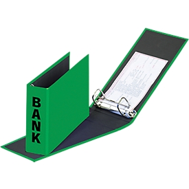 PAGNA Bankordner, PP Karton, Rückenbreite 52 mm,  DIN A6 quer, grün