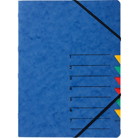 PAGNA documentenmap Easy, A4, elastieksluiting, 7-delig, blauw