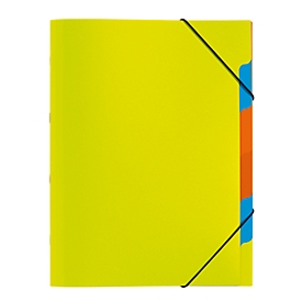 PAGNA documentenmap Funky School, elastieksluiting, 5-delig, PP, lindegroen