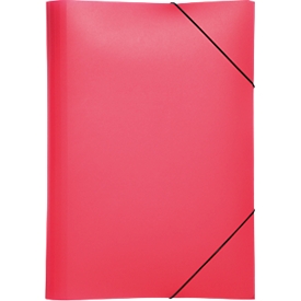 Pagna Eckspannmappe, DIN A4, aus Polypropylen (PP), drei Innenklappen, rot