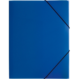 Pagna Eckspannmappe, DIN A4, aus PP, drei Innenklappen, blau