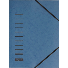 PAGNA Eckspannmappe, DIN A4, Gummizugverschluss, einzeln, blau