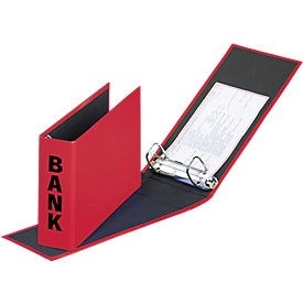 PAGNA ordner voor bankafschriften, PP karton, rugbreedte 52 mm,  A5 liggend, rood