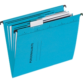 PAGNA Personal binder, 4 compartments with stapling mechanism DIN A4, cardboard, blue
