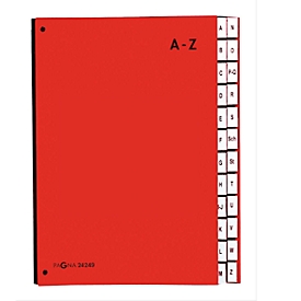 PAGNA Pultordner Color A - Z, auch für Überformate, Polypropylen, rot