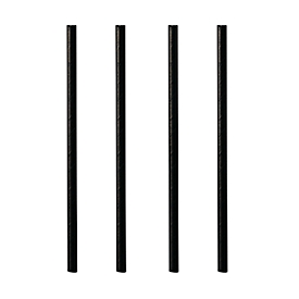 Pailles à boire Papstar, pour milk-shakes, jetables, L 210 x Ø 8 mm, en papier certifié FSC®, noir, 100 pcs.