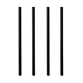 Pailles à boire Papstar, pour milk-shakes, jetables, L 250 x Ø 8 mm, en papier certifié FSC®, noir, 100 pcs.