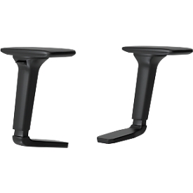 Paire d'accoudoirs NowyStyl R82, pour chaise de bureau INTRATA, réglables en hauteur, en plastique, noir