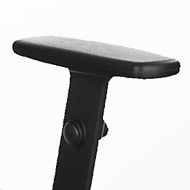 Paire d'accoudoirs Style R20i Nowy, hauteur ajustable, plastique, noir