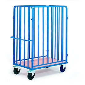 Paketwagen mit Längswänden, 1 Rückwand und 1 Vorderwand, 1000 x 640 mm