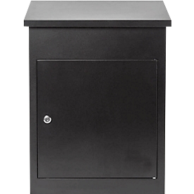 Pakketbrievenbus Phoenix PB0580, volume 61 l, weerbestendig, Smart System, diefstalbeveiliging, sleutelslot, B 440 x D 350 x H 580 mm, staal, zwart