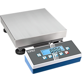 Pakketweegschaal KERN EOC 100K-3 - zeer nauwkeurige platformweegschaal van roestvrij staal, weegbereik 60/150 kg, IP65