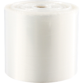 Paletten-Dehnband, Stärke 40 μm, wiederverwendbar, L 1200 x B 100 mm, Kunststoff, transparent, 100 Stück in Spenderbox