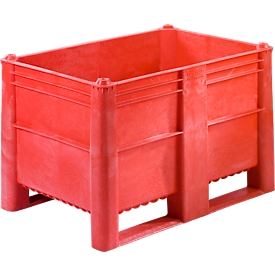 Palletbox, gesloten, 500 l, rood