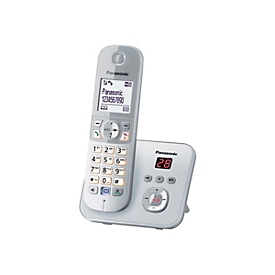 Panasonic KX-TG6821 - Schnurlostelefon - Anrufbeantworter mit Rufnummernanzeige - DECT - Pearly Silver