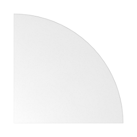 Panel de esquina ULM, redondeado, ancho 800 x fondo 800 mm, blanco