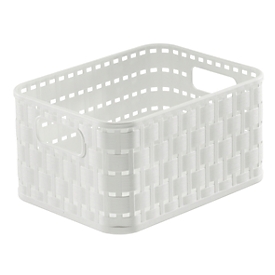 Panier de rangement Rotho COUNTRY, volume 2 l, format A6, empilable, sans couvercle, L 183 x l 137 x H 98 mm, PP, blanc