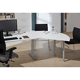 Panneau angulaire système, CAD, pied, L 1200 mm x P 1200 mm, blanc/alu blanc