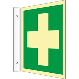 Panneau avec symbole des premiers secours